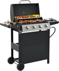 4-Burner Stainless Steel Gas Grill | 34, 000 BTU Total Output & 421 sq.in by EUHOME