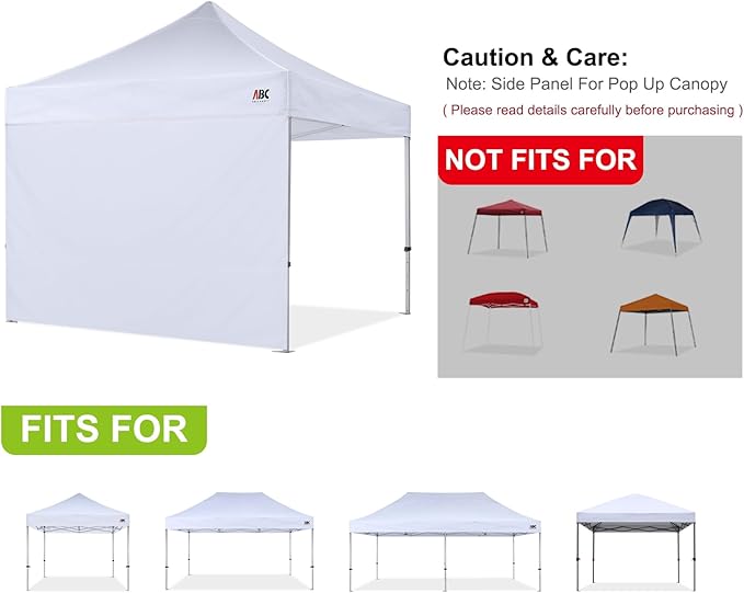 ABCCANOPY Instant Canopy SunWall 10x15 FT, 1 Pack Sidewall Only, No Frame or Top - Image 3