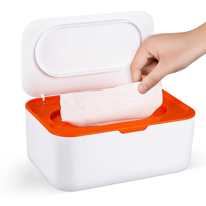 Baby Wipes Dispenser, Wipes Case Baby Wipe Holder Keeps Wipes Fresh, Easy Open by Flenpptly