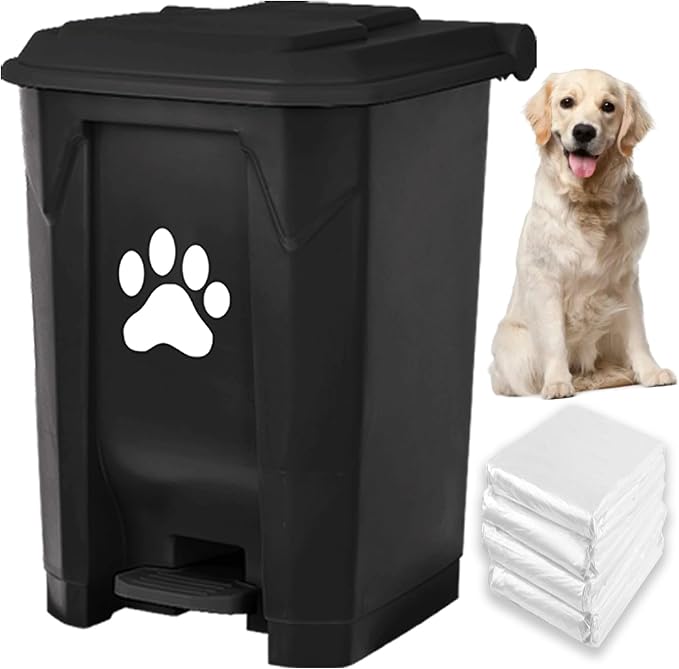 tebiete Dog Poop Trash Can Outdoors Pet Waste Station by tebiete