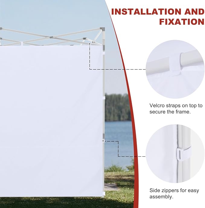 ABCCANOPY Instant Canopy SunWall 10x15 FT, 1 Pack Sidewall Only, No Frame or Top - Image 7