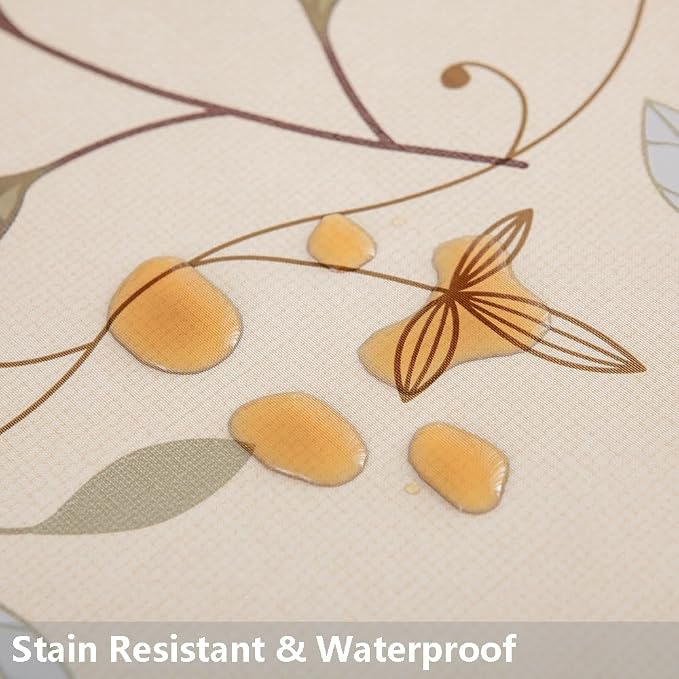 TruDelve Heavy Duty Vinyl Tablecloth Beige Plastic Table Cloth Waterproof - Image 4