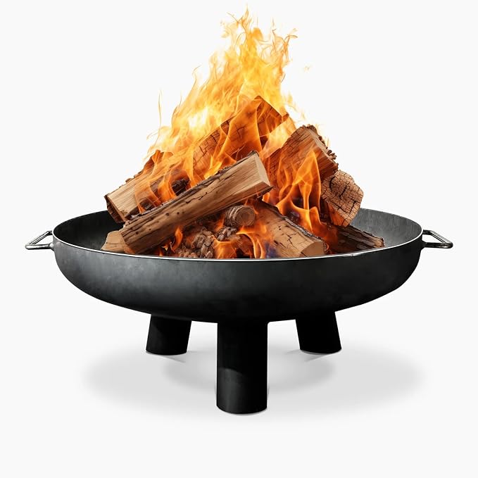 Fire Pit Yellowstone 23" Outdoor Fire Bowl, Steel Firepit - Image 2