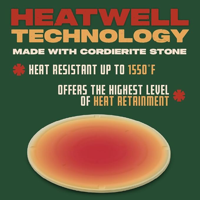 Concord Pizza Stone with Cordierite Heatwell Technology. Pizza and Bread Baking - Image 3