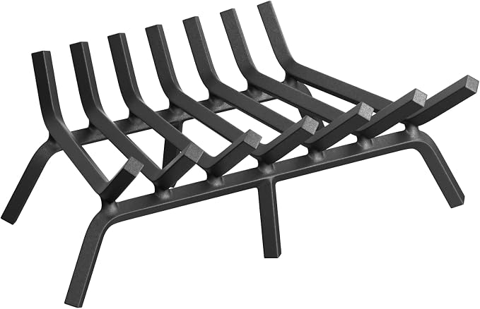 Mr IRONSTONE Fireplace Grate 24 inch Solid Steel Heavy Duty Firewood Log by MrIRONSTONE