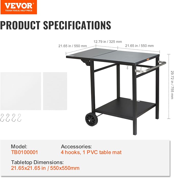 VEVOR Outdoor Grill Dining Cart - Image 7