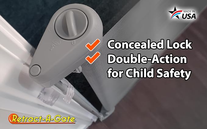 Retract-A-Gate 52" Gray: The Original and only Made in USA Retractable Baby - Image 3
