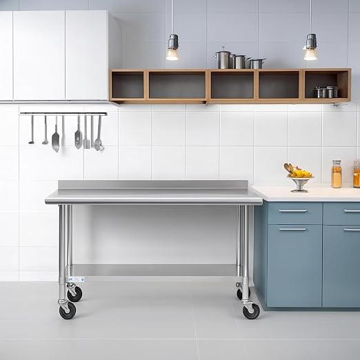 Hally Stainless Steel Table for Prep & Work 24 x 60 Inches - Image 2