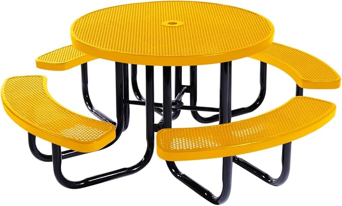 COATEDOUTDOORFURNITURE Heavy-Duty Portable Outdoor Picnic Table by CoatedOutdoorFurniture