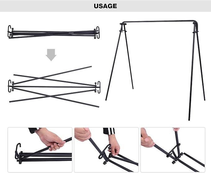 REDCAMP Swing Outdoor Campfire Grill Stand - Image 5