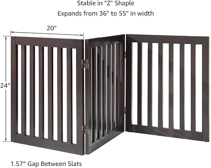 Unipaws 24" H Free Standing Pet Gate - Image 5