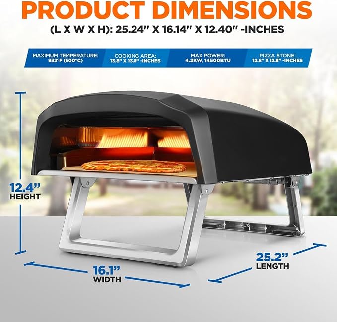 NutriChef Portable Outdoor Gas Pizza Oven - Image 2