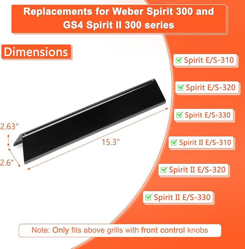 15.3" Flavorizer Bars for Weber Spirit E-310 Spirit II 300, Spirit 300 E320 - Image 2