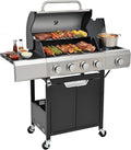 Upgraded 51, 000 BTU Stainless Steel Burner Barbecue Grill, 4 Burner BBQ by EUHOME