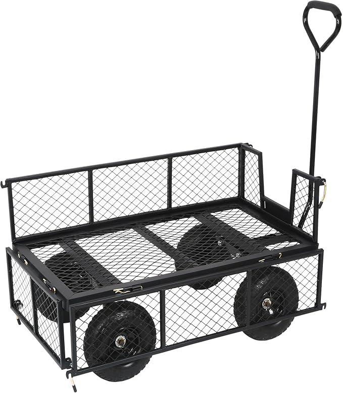 BILT HARD 400 lbs 10" Rubber Tires Steel Garden Cart - Image 8
