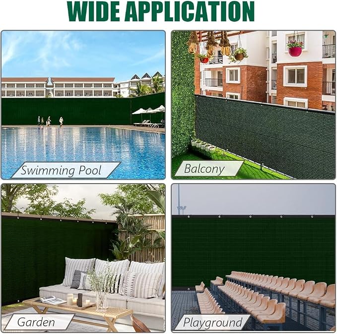 Petgrow Fence Privacy Screen 6FT X 23FT– Heavy Duty Outdoor Shade Mesh Cloth - Image 5
