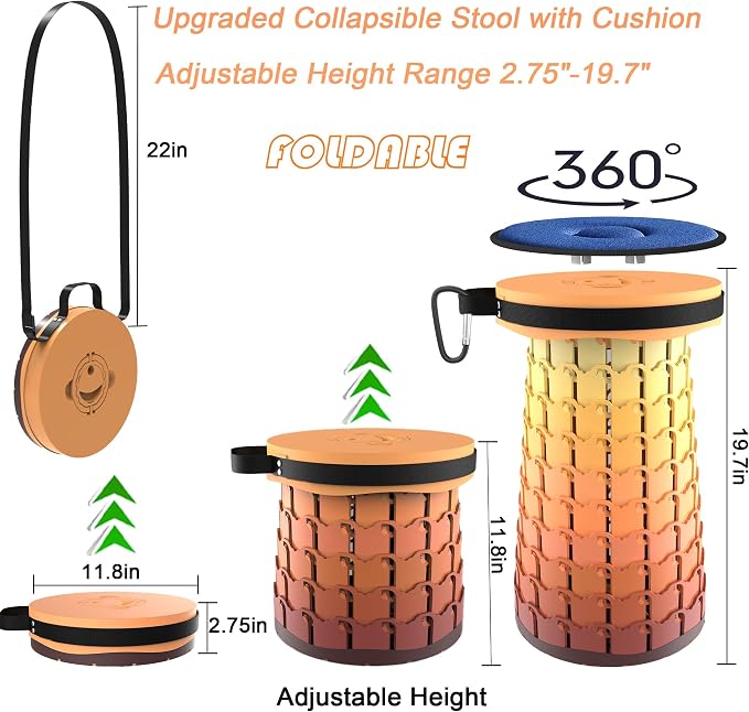 ALEVMOOM Upgraded XXL Telescoping Stool - Image 2