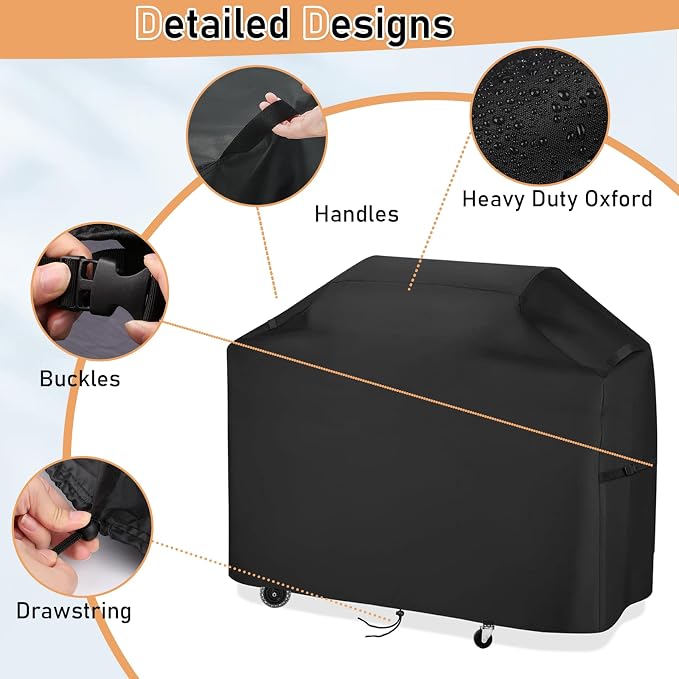 Grill Cover for Cuisinart 28" Outdoor Flat-Top Barbecue Covers, Waterproof - Image 3