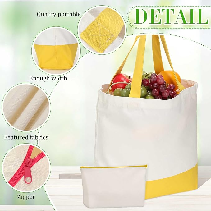 Sanwuta 24 Pcs Canvas Tote Bags Bulk - Image 3