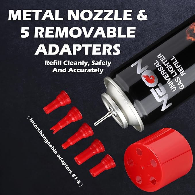 NEON Butane Fuel 300ml, 5X Premium Refined Butane Refill - Image 5