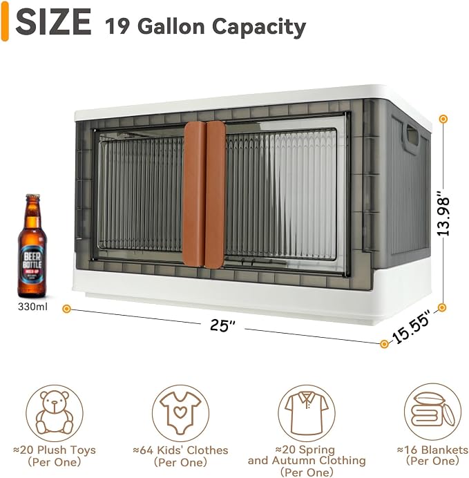 Storage Bin, Cabinet with Lids, Extra Large, Useful Box, 19 Gallon Capacity - Image 2