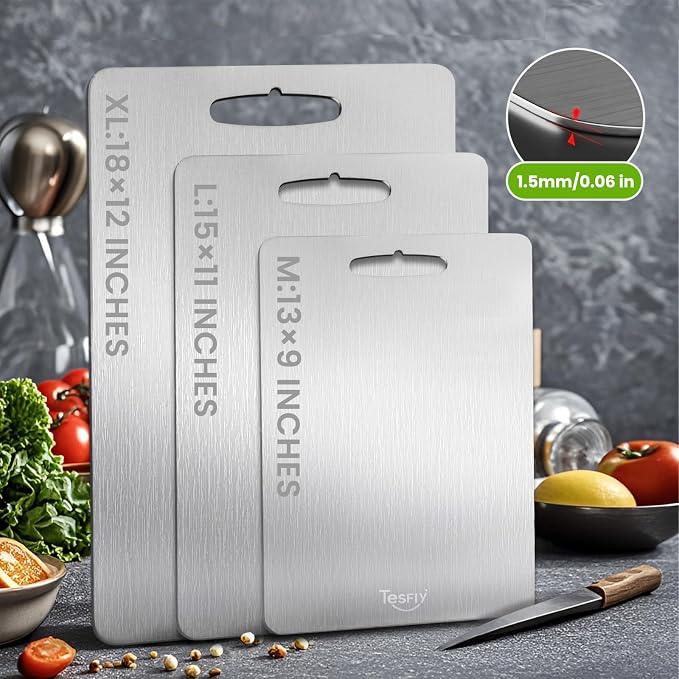 3 Pack Titanium Cutting Board-100% Pure Titanium Cutting Boards - Image 8