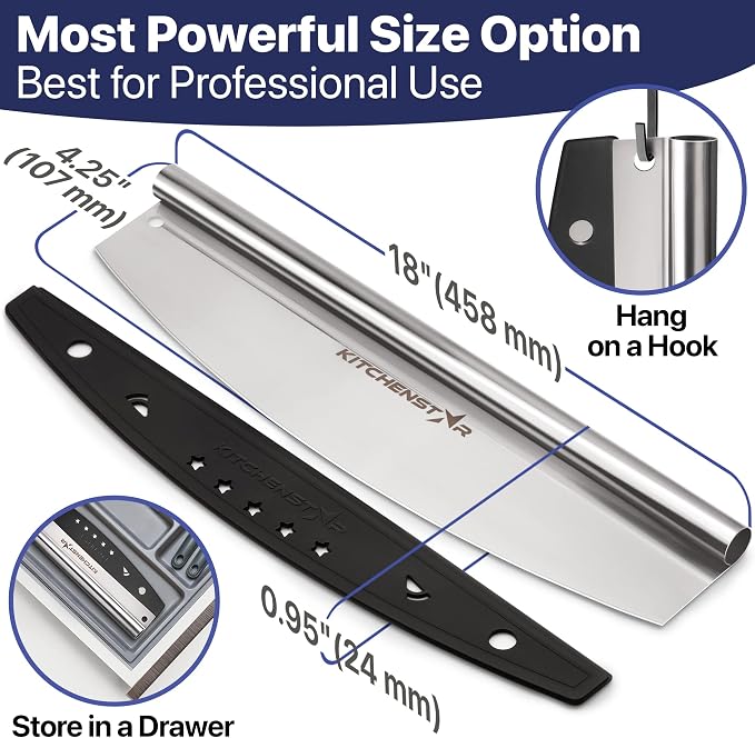 KitchenStar 18-Inch Pizza Cutter Rocker Blade - Image 4