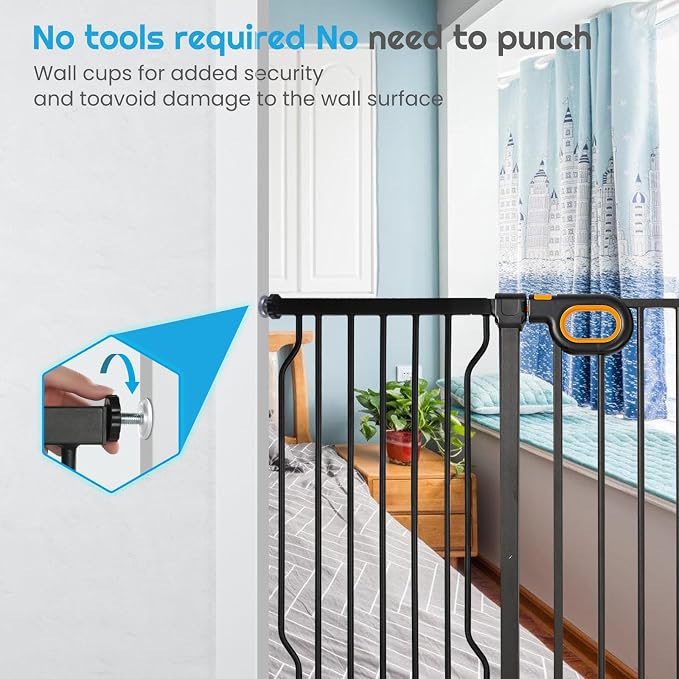 owlie Stair Baby Gate 57-66 Inch, Extra Wide Safety Gate - Image 4