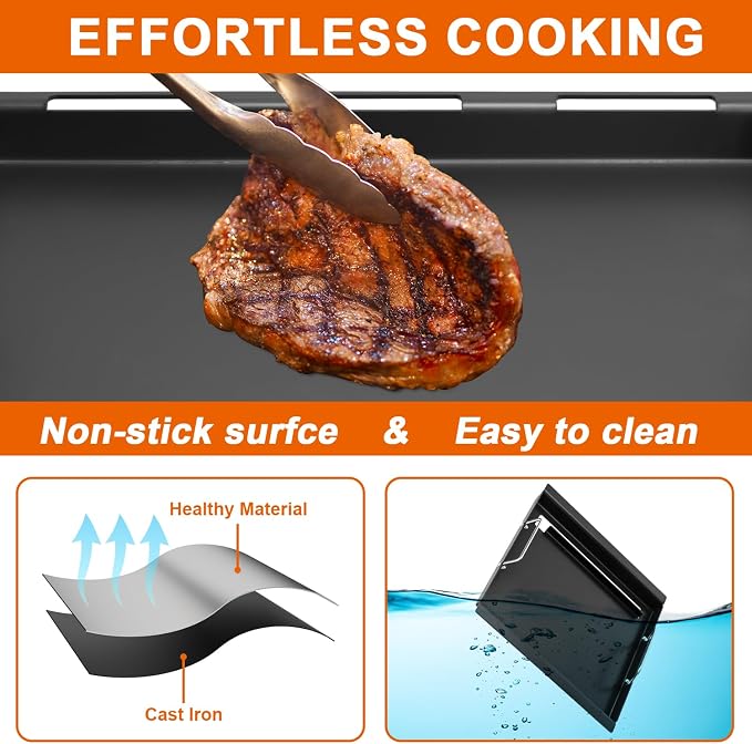 17" Full-Size Griddle Insert for Charbroil Performance 2 Burner 463630021 - Image 5
