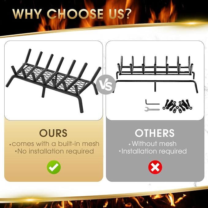 G GOOD GAIN Fireplace Grate - Image 5