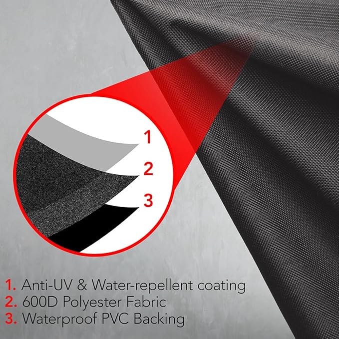 Heavy Duty BBQ Grill Cover for Outdoor Grill, 58 Inch – Waterproof, Weather - Image 3
