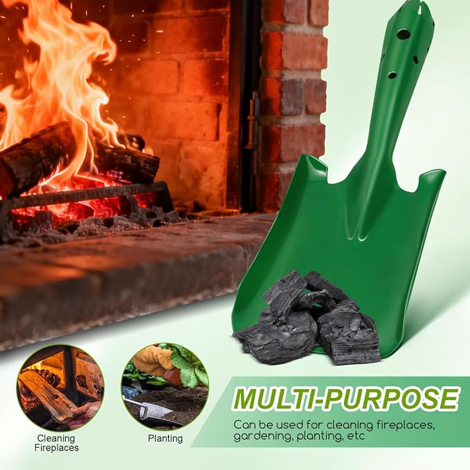 BESPORTBLE Ash Scoop for Fireplace, Fire Pit & Wood Stove – Small Iron Coal - Image 2