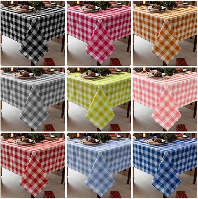 Waterproof Plaid Tablecloth Fabric - Image 8