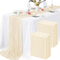 20 Packs Cheesecloth Table Runner 10FT Long Boho Gauze Fabric Table Runner by Lamshionow