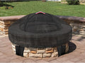 Outdoor Round Built in Stone Fire Pit Cover, Heavy Duty 600D Waterproof Cover by Alickwang
