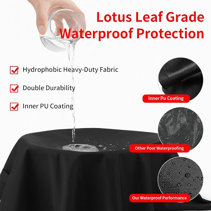 Grill Cover for Outdoor Grill, 52 Inch Heavy Duty 600D Waterproof BBQ Gas Grill - Image 5