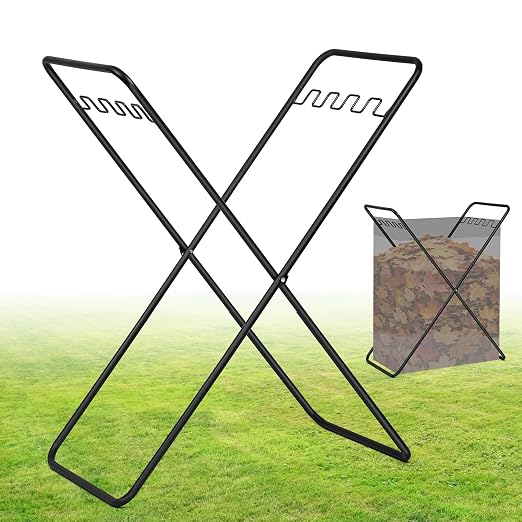 Trash Bag Holder Stand, Foldable Metal Garbage Bag Frame Fits 30-50 Gallon by YzivTaotie