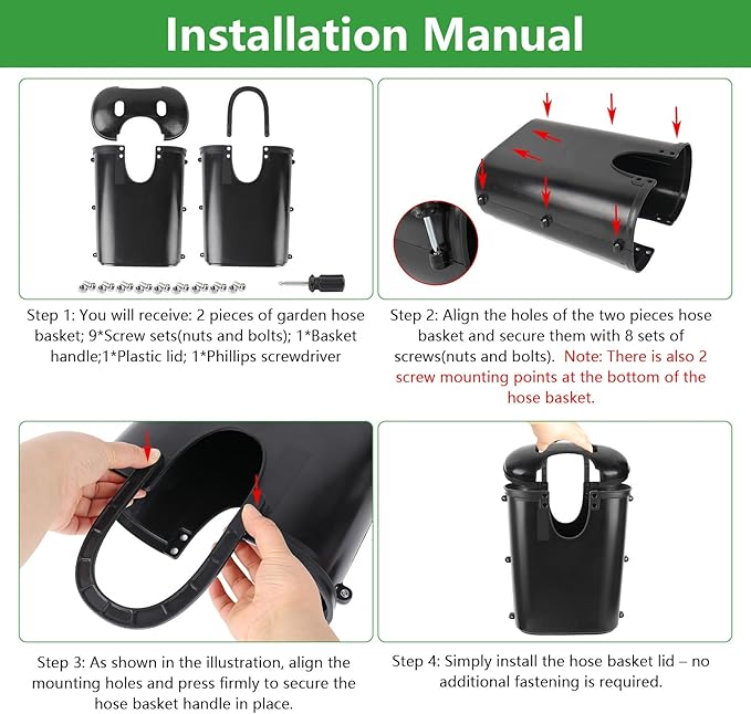 Riokko Garden Hose Holder Bucket, Hose Storage, Water Hose Storage - Image 7