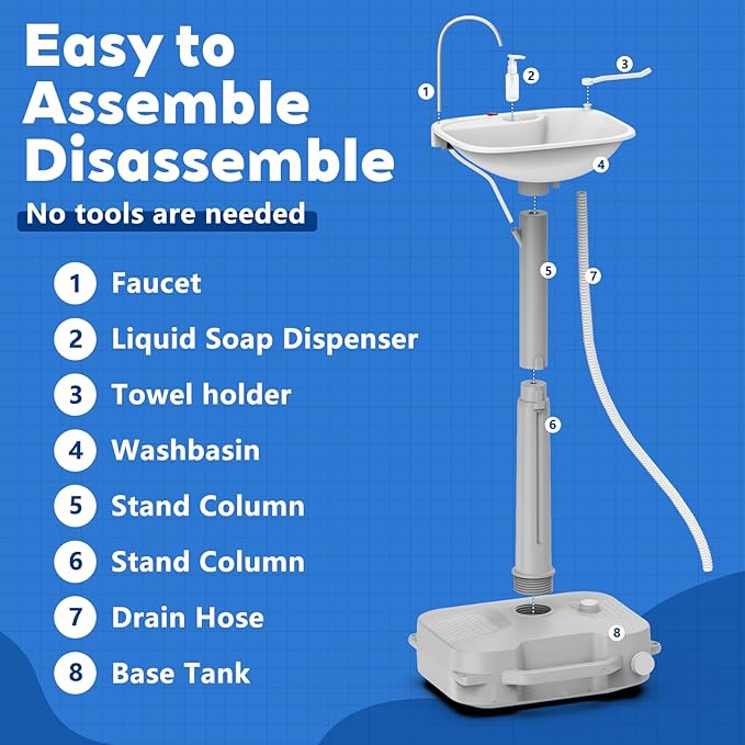 Portable Sink Hand Wash Station - 18L Capacity - Image 3