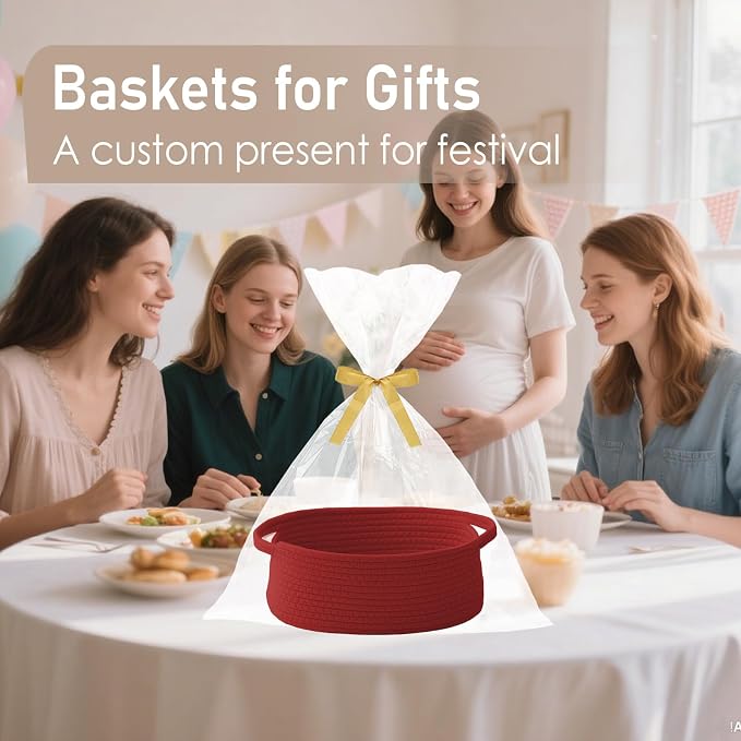 Woven Basket, Small Rope Storage Bin - Image 4