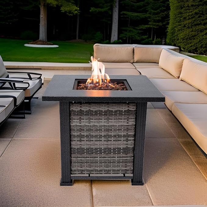 Adana Propane Fire Pit Table 28” Outdoor Firepit 50, 000 BTU Firepits - Image 4