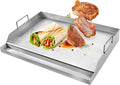 GGC Universal Griddle for Gas Grills, Stainless Steel Griddle for Camping Stove by GGCProducts