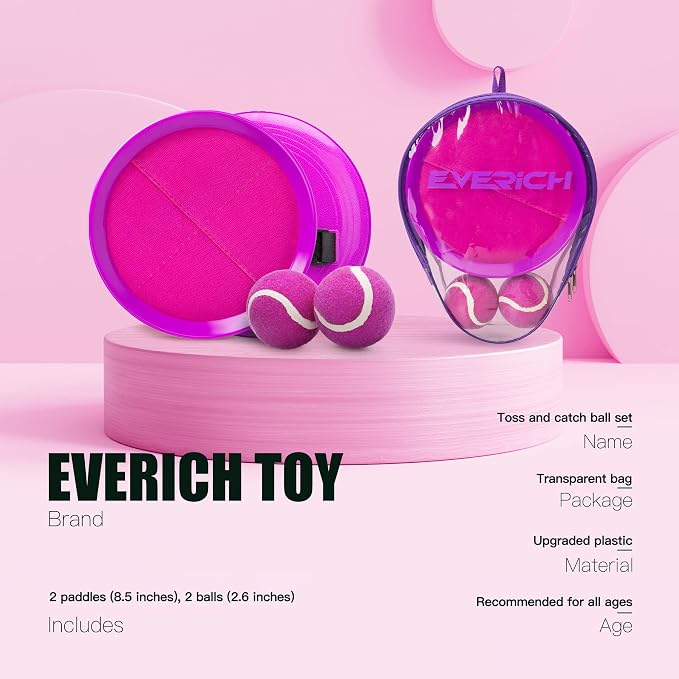 EVERICH TOY Upgraded Toss and Catch Ball Game Set, Kids Toy Stocking Stuffers - Image 2