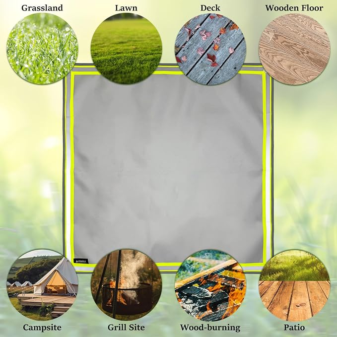 POMOLY Fire Pit Mat, Fireproof Mat Visible at Night-Great - Image 7