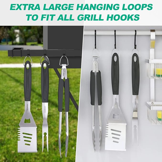 HAUSHOF Large Grill Accessories Heavy Duty BBQ Set Gifts - Image 7