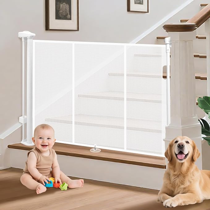 Retractable Baby Gates for Stairs by Pravoluxmax