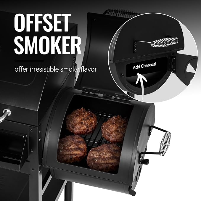 2-Burner Gas and Charcoal Combo Grill - Image 8