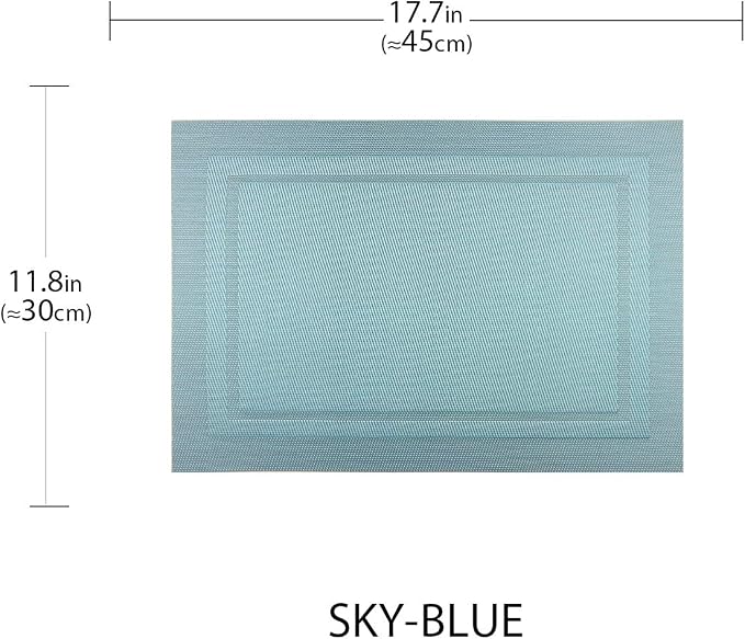 PIGCHCY Heat Insulation Non Slip Plastic Placemats, Washable Easy to Clean - Image 2