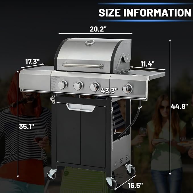 3-Burner Propane Gas BBQ Grill - Image 6