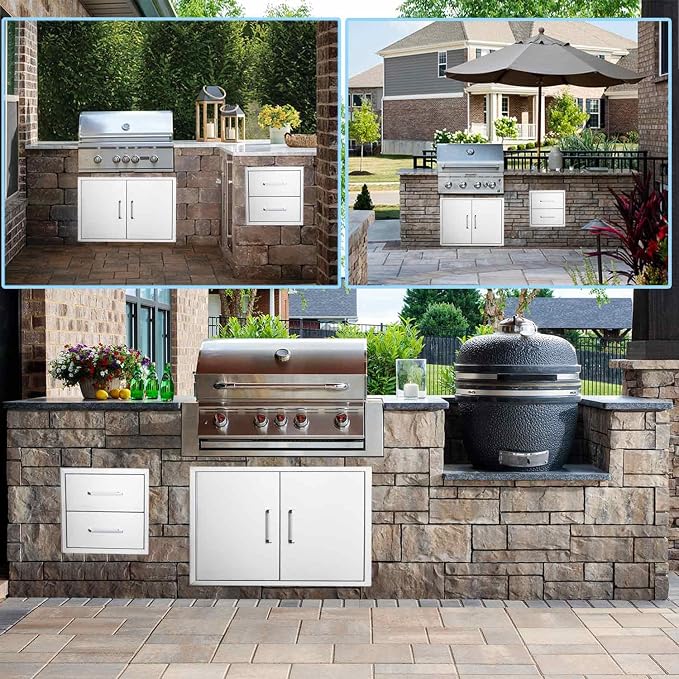 18" W x 15" H x 23" D Stainless Steel Outdoor Kitchen Drawers BBQ Drawers - Image 6